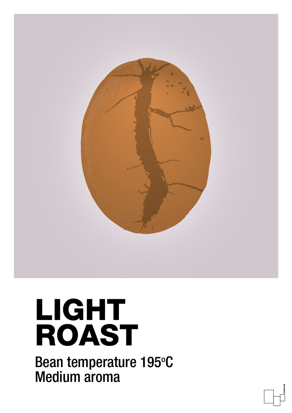plakat: light roast - dusty lilac-Kaffe-A1two3