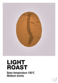 plakat: light roast - dusty lilac-Kaffe-A1two3