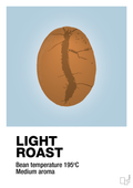 plakat: light roast - heavenly blue-Kaffe-A1two3