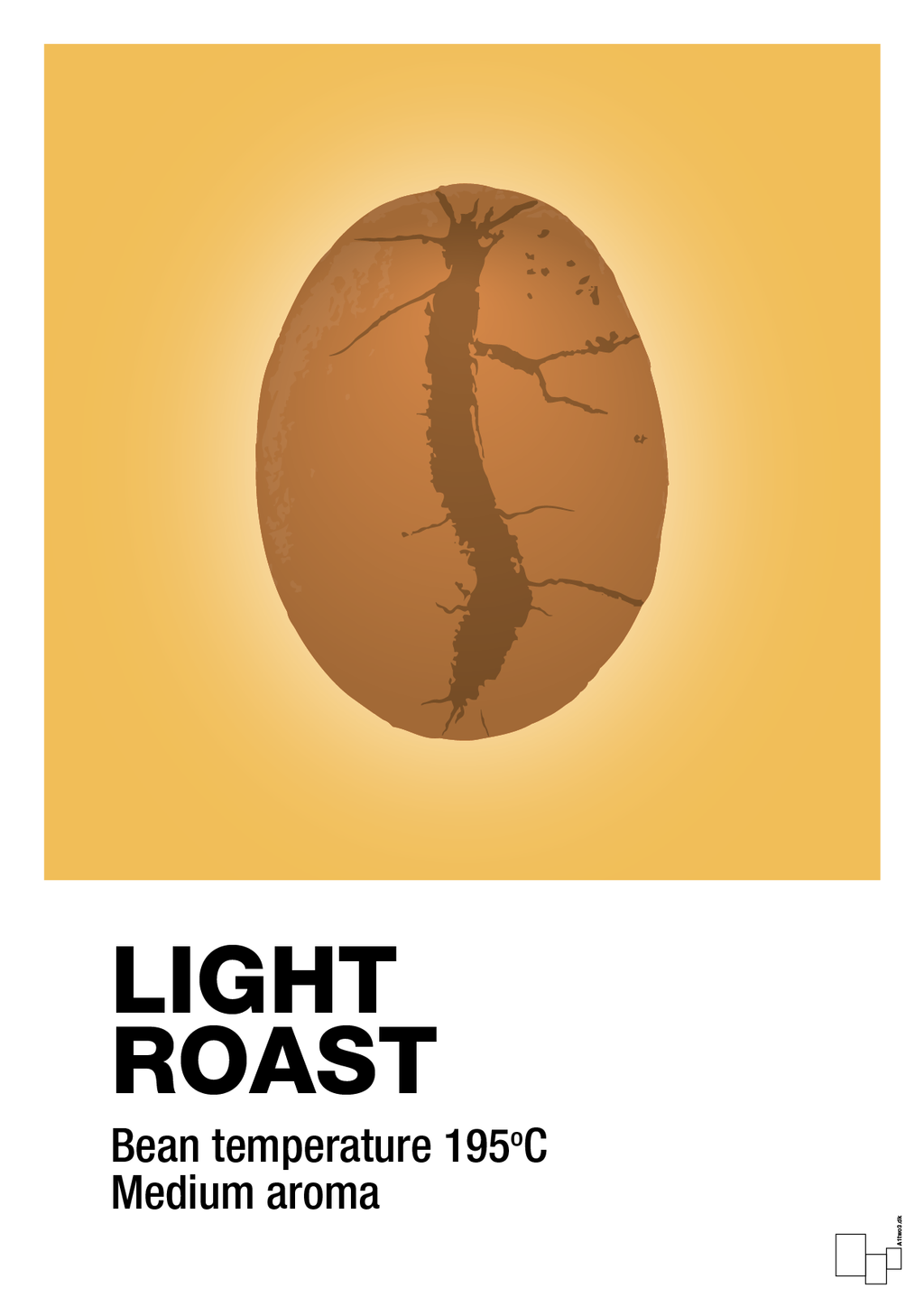 plakat: light roast - honeycomb-Kaffe-A1two3