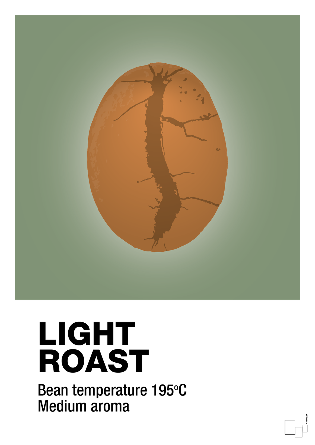 plakat: light roast - jade-Kaffe-A1two3