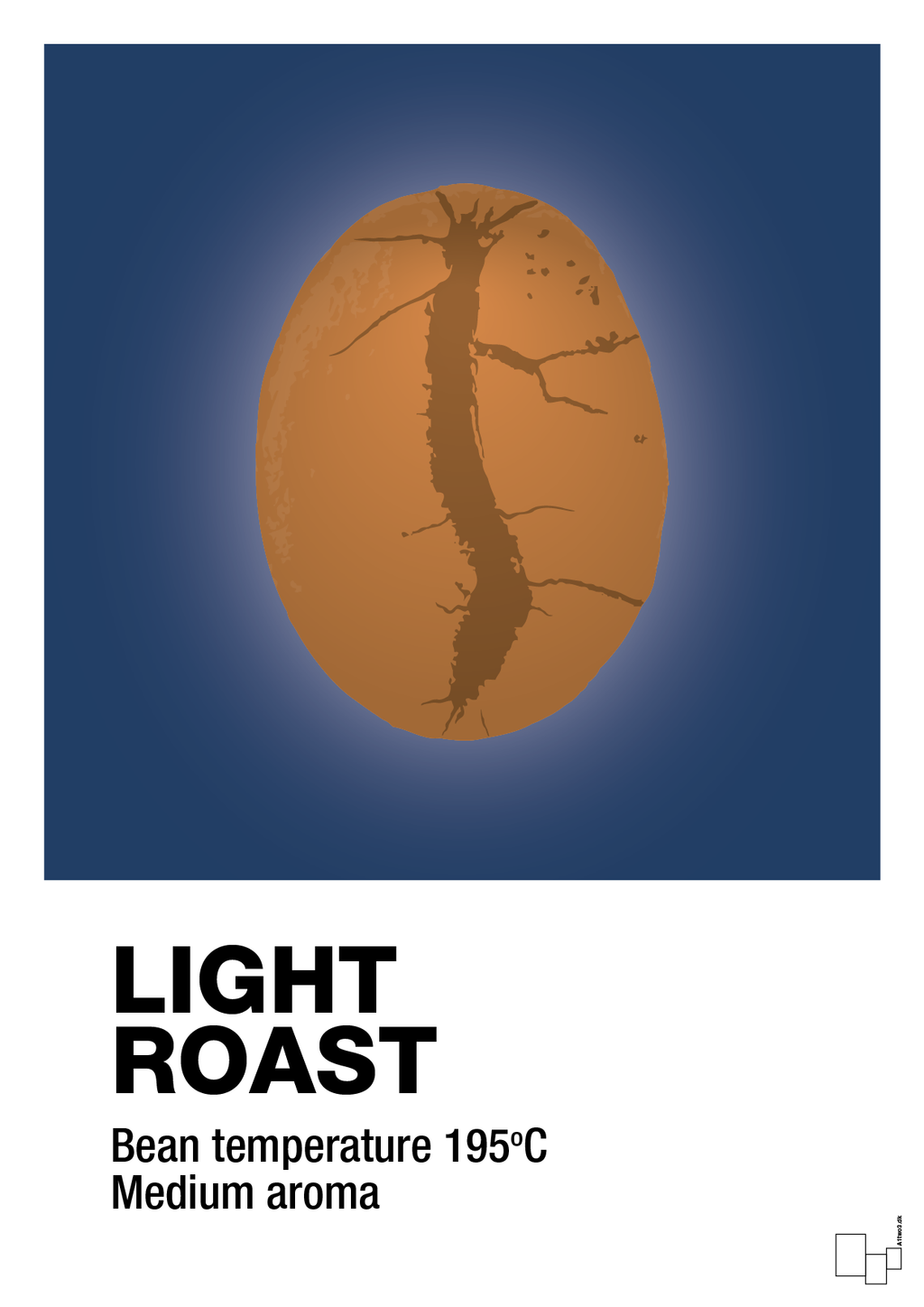 plakat: light roast - lapis blue-Kaffe-A1two3
