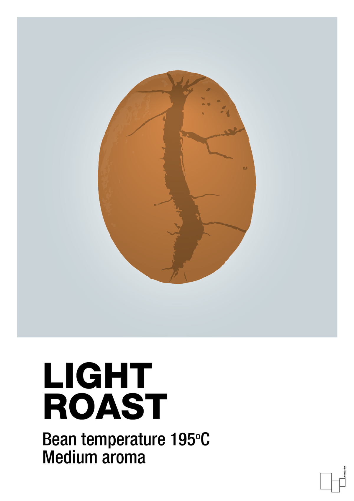 plakat: light roast - light drizzle-Kaffe-A1two3