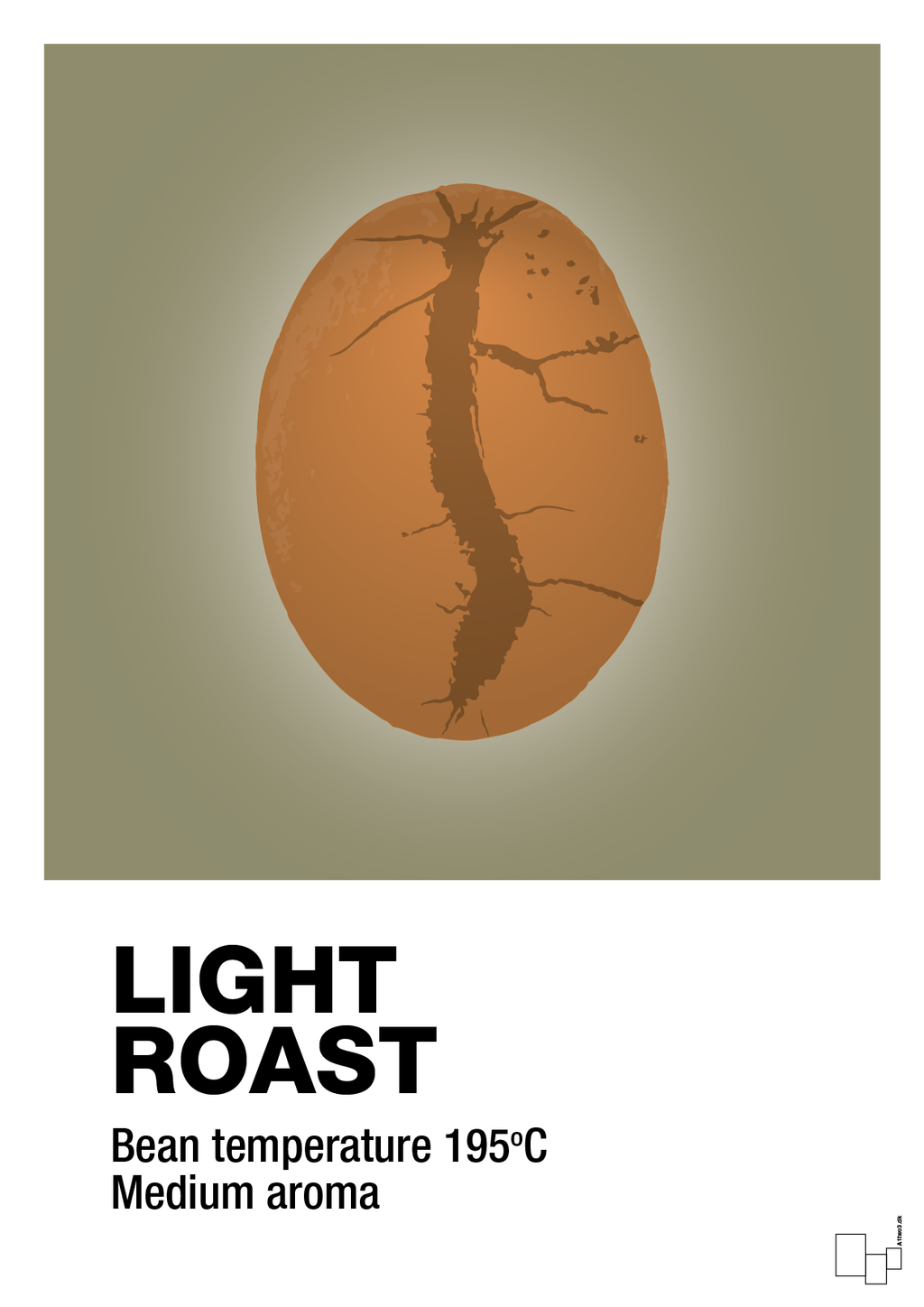 plakat: light roast - misty forrest-Kaffe-A1two3
