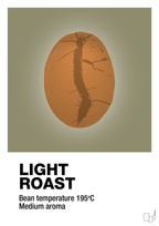 plakat: light roast - misty forrest-Kaffe-A1two3