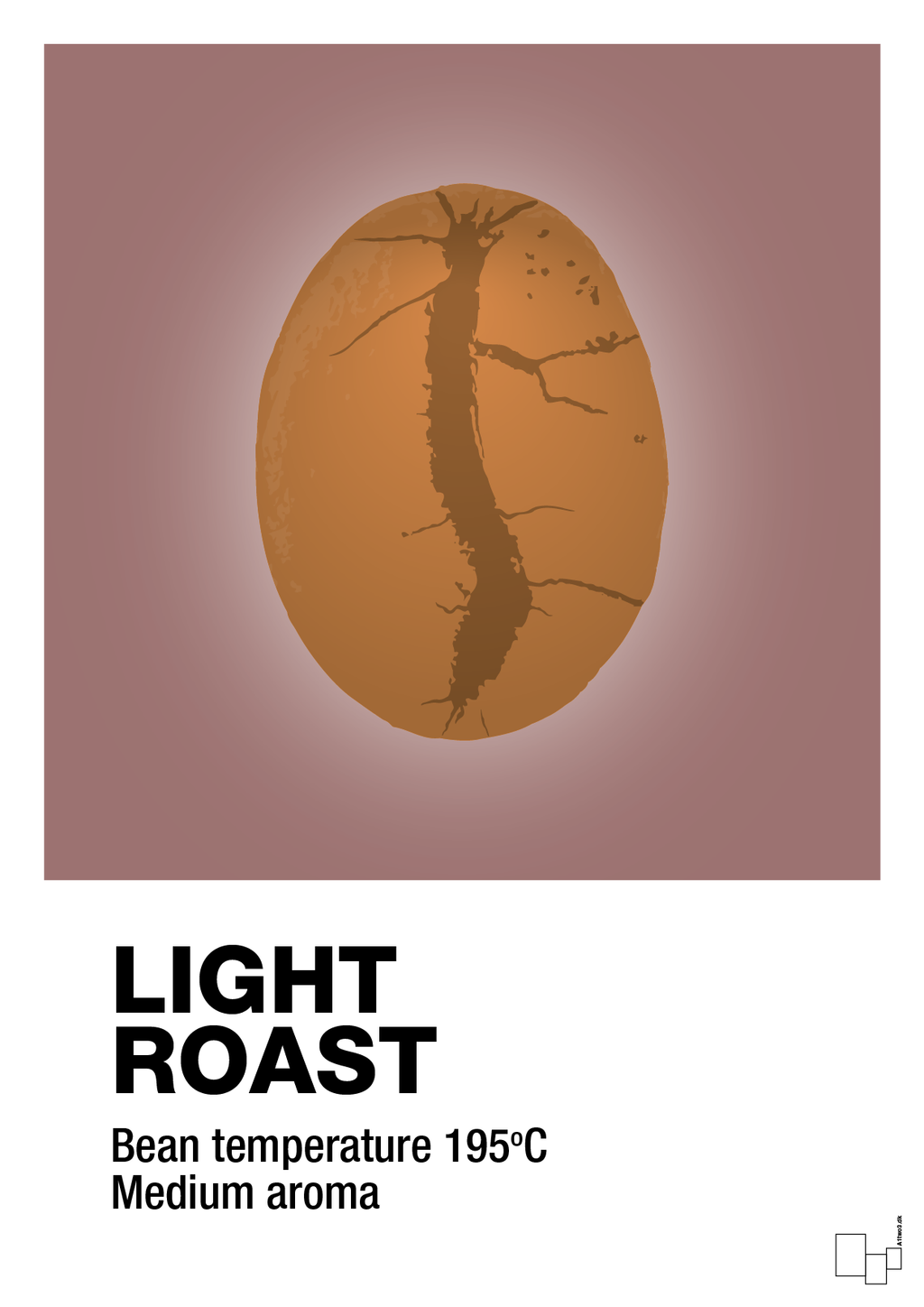plakat: light roast - plum-Kaffe-A1two3