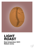 plakat: light roast - plum-Kaffe-A1two3
