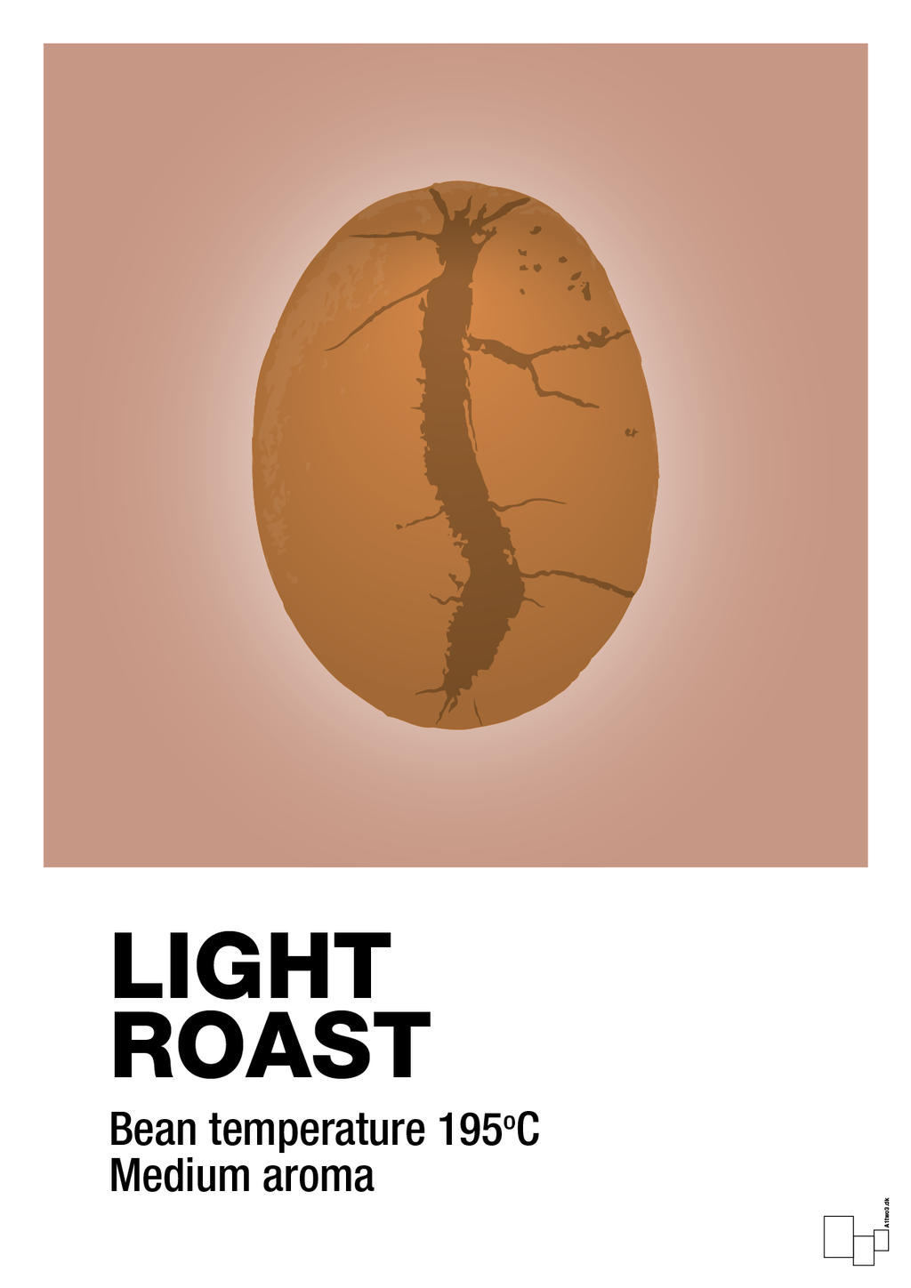 plakat: light roast - powder-Kaffe-A1two3