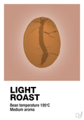 plakat: light roast - powder-Kaffe-A1two3