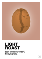 plakat: light roast - powder-Kaffe-A1two3