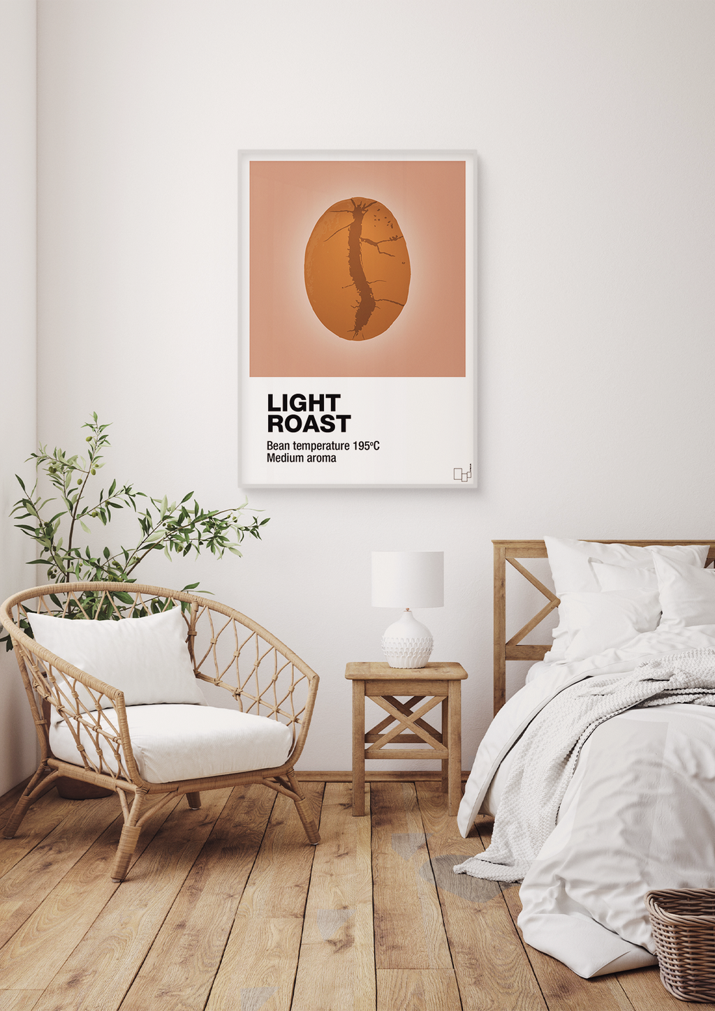 plakat: light roast - creamy mushroom-Kaffe-A1two3
