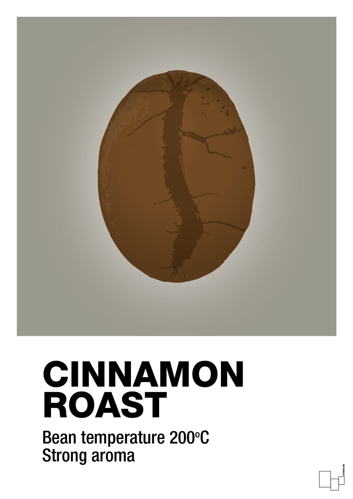 plakat: cinnamom roast - battleship gray-Kaffe-A1two3