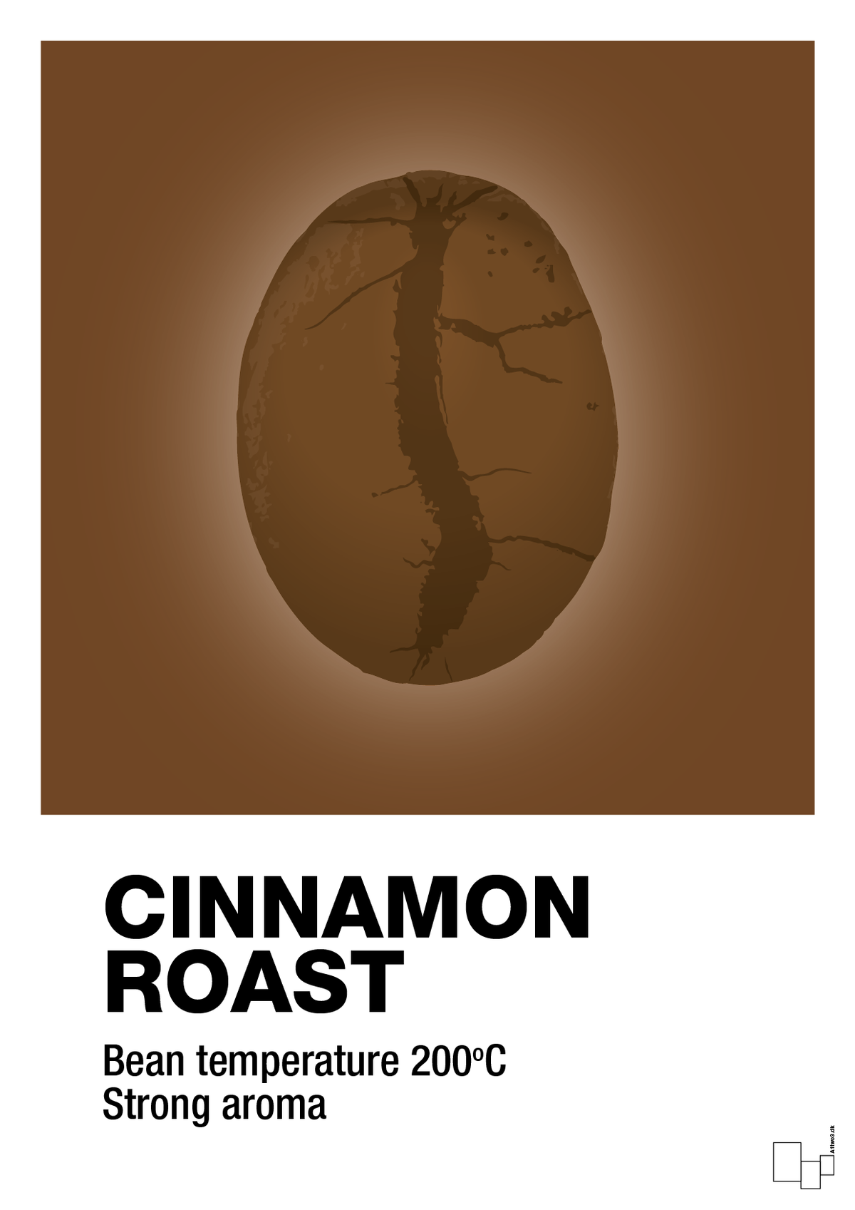 plakat: cinnamom roast - dark brown-Kaffe-A1two3
