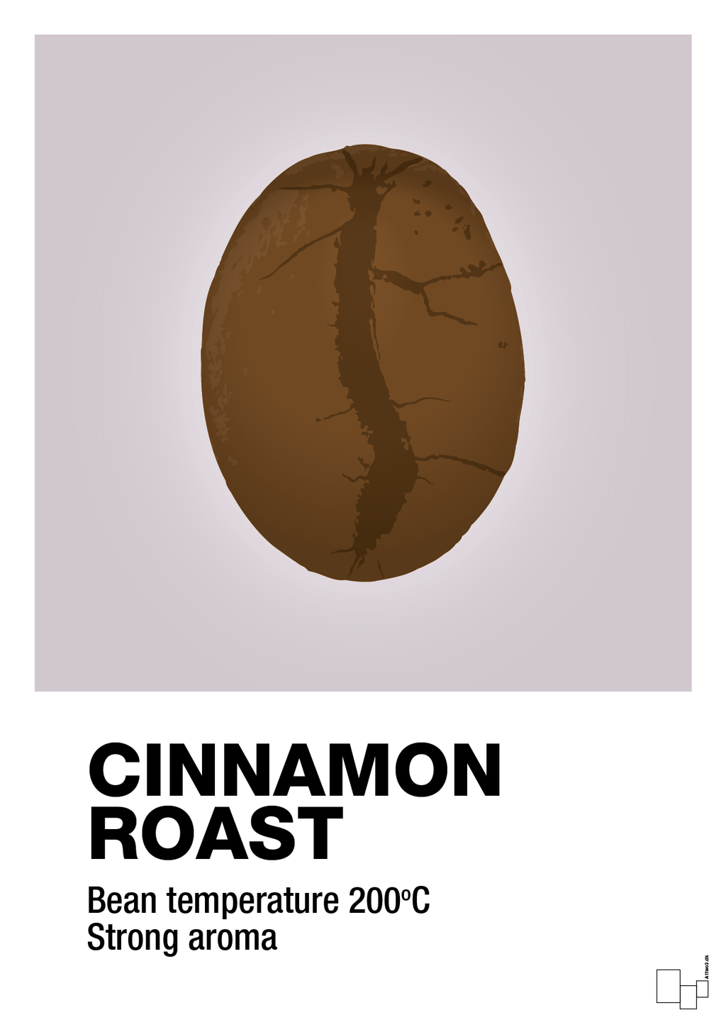 plakat: cinnamom roast - dusty lilac-Kaffe-A1two3
