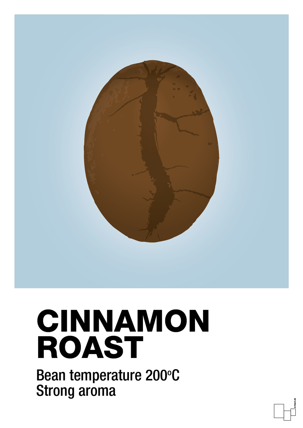 plakat: cinnamom roast - heavenly blue-Kaffe-A1two3