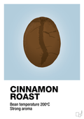 plakat: cinnamom roast - heavenly blue-Kaffe-A1two3