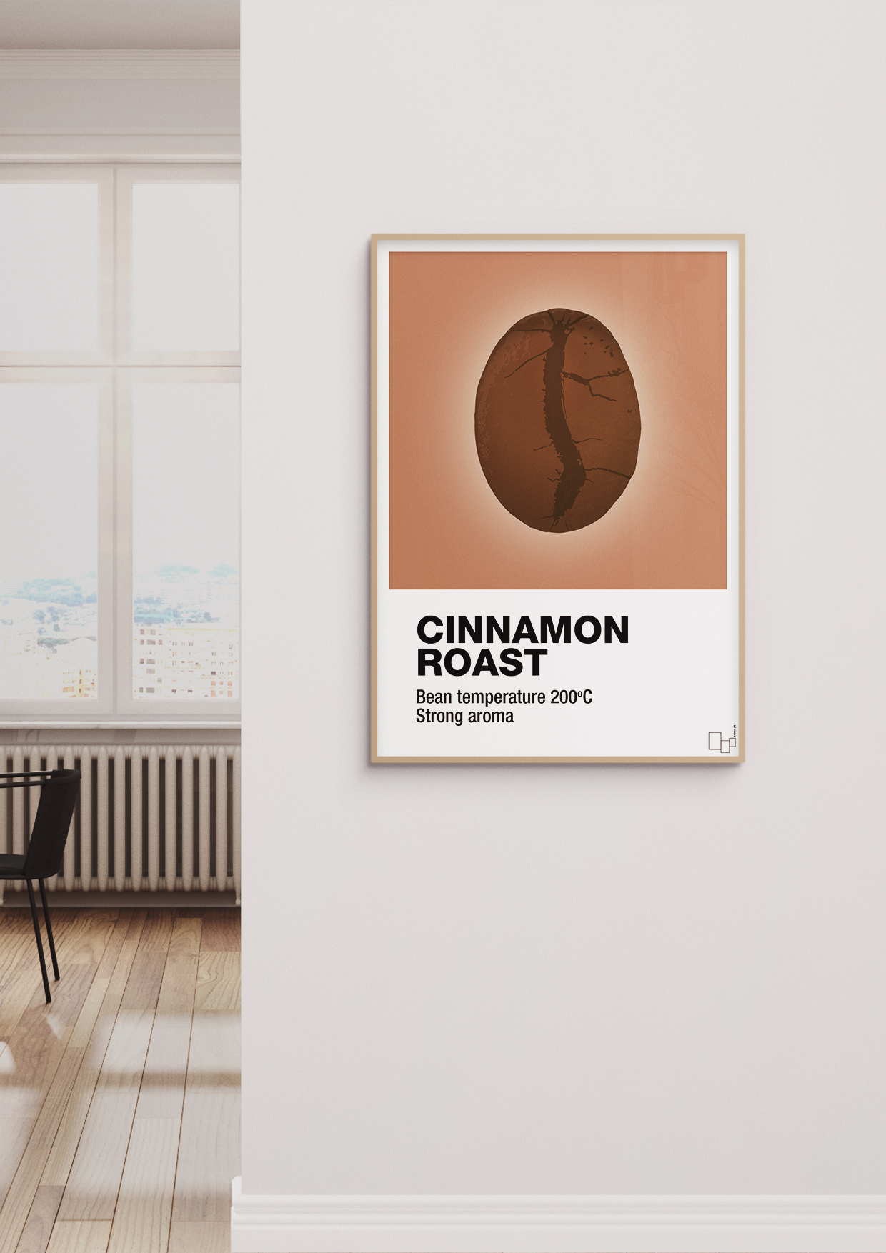 plakat: cinnamom roast - graphic charcoal-Kaffe-A1two3
