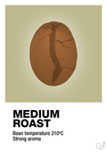 plakat: medium roast - back to nature-Kaffe-A1two3