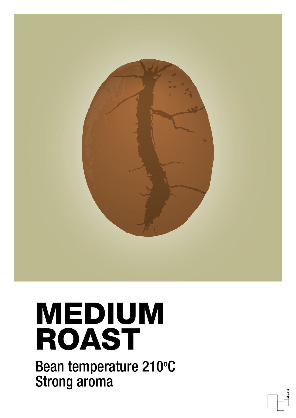 plakat: medium roast - back to nature-Kaffe-A1two3