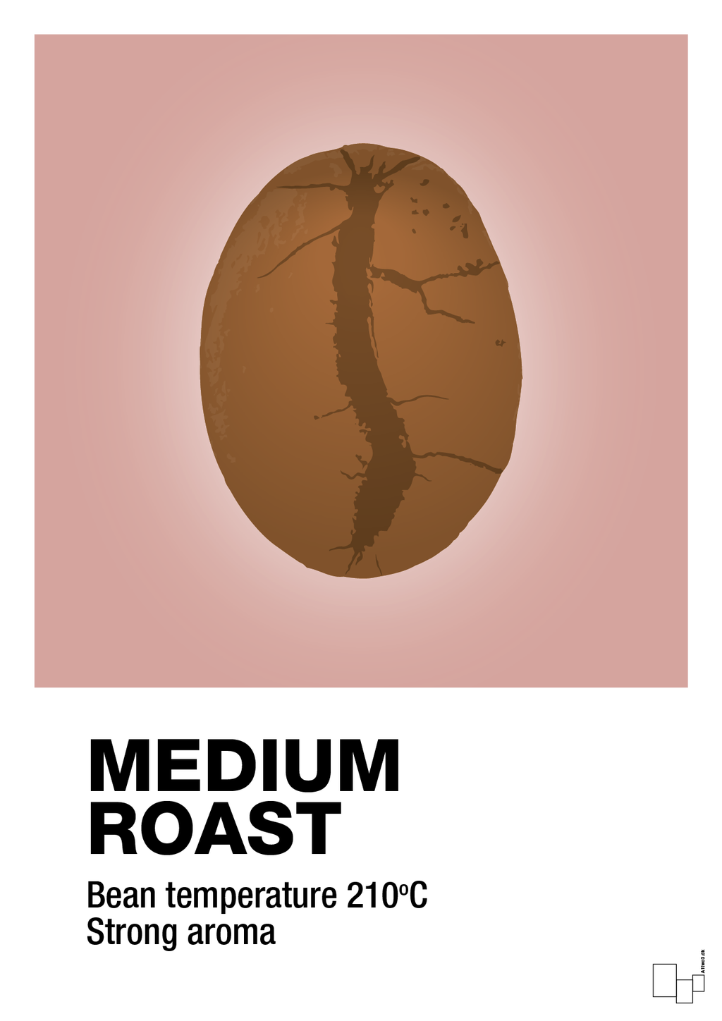 plakat: medium roast - bubble shell-Kaffe-A1two3