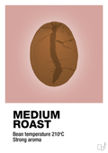 plakat: medium roast - bubble shell-Kaffe-A1two3