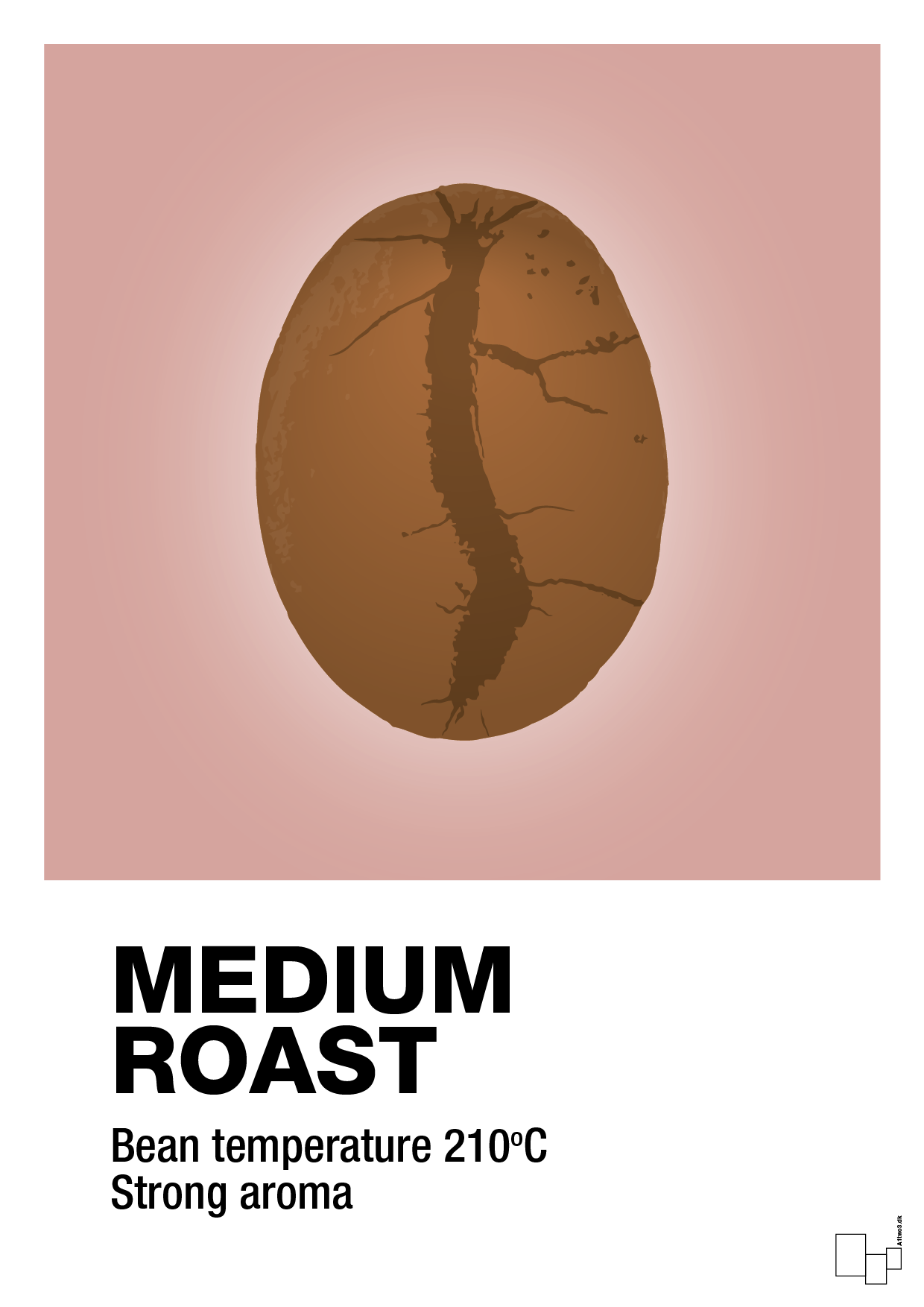plakat: medium roast - bubble shell-Kaffe-A1two3