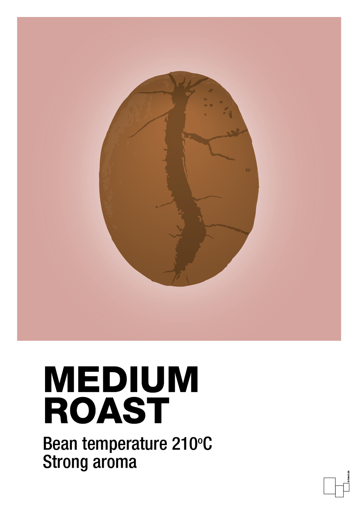 plakat: medium roast - bubble shell-Kaffe-A1two3