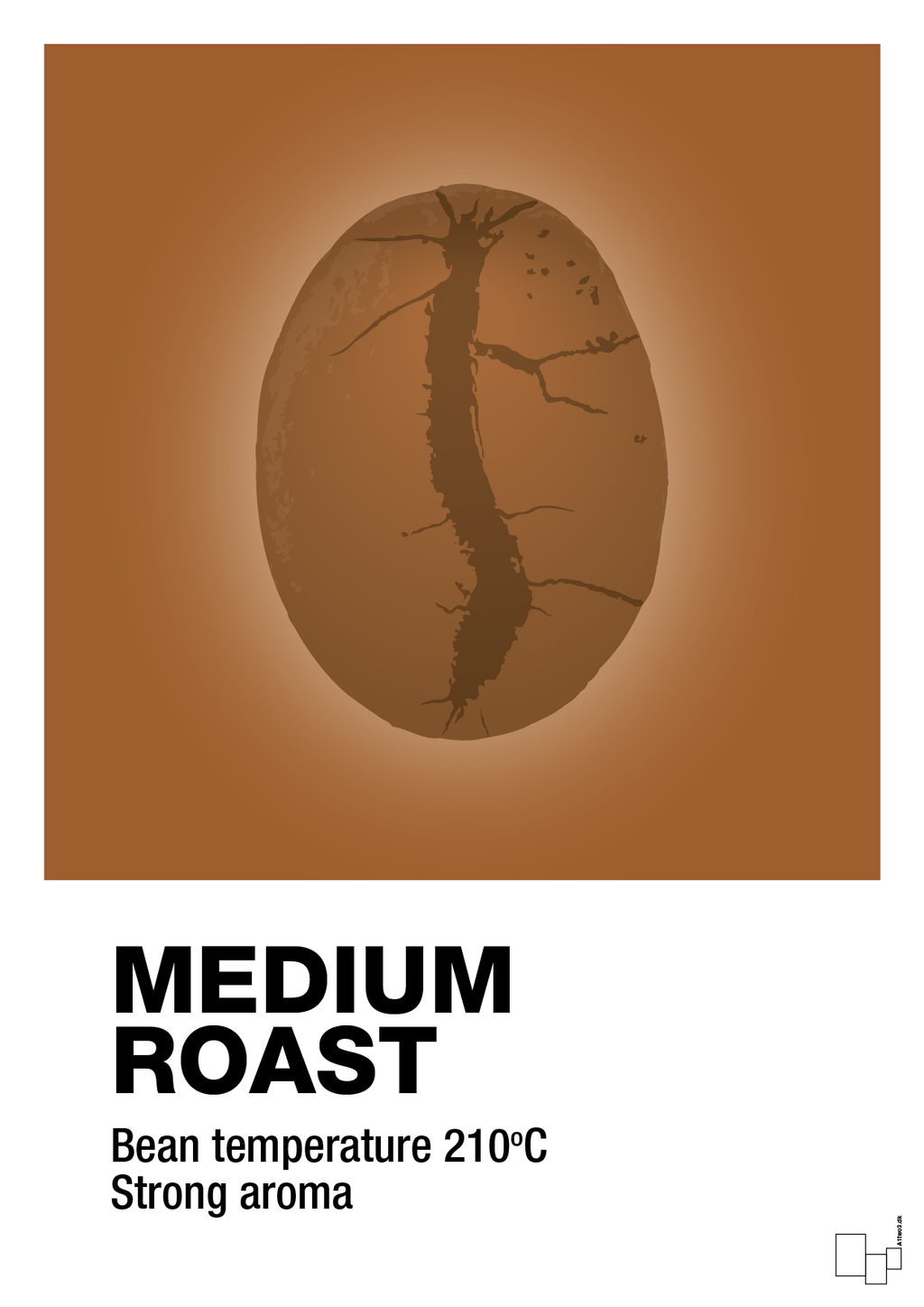plakat: medium roast - cognac-Kaffe-A1two3