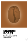 plakat: medium roast - cognac-Kaffe-A1two3