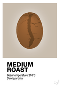 plakat: medium roast - creamy mushroom-Kaffe-A1two3