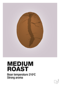 plakat: medium roast - dusty lilac-Kaffe-A1two3