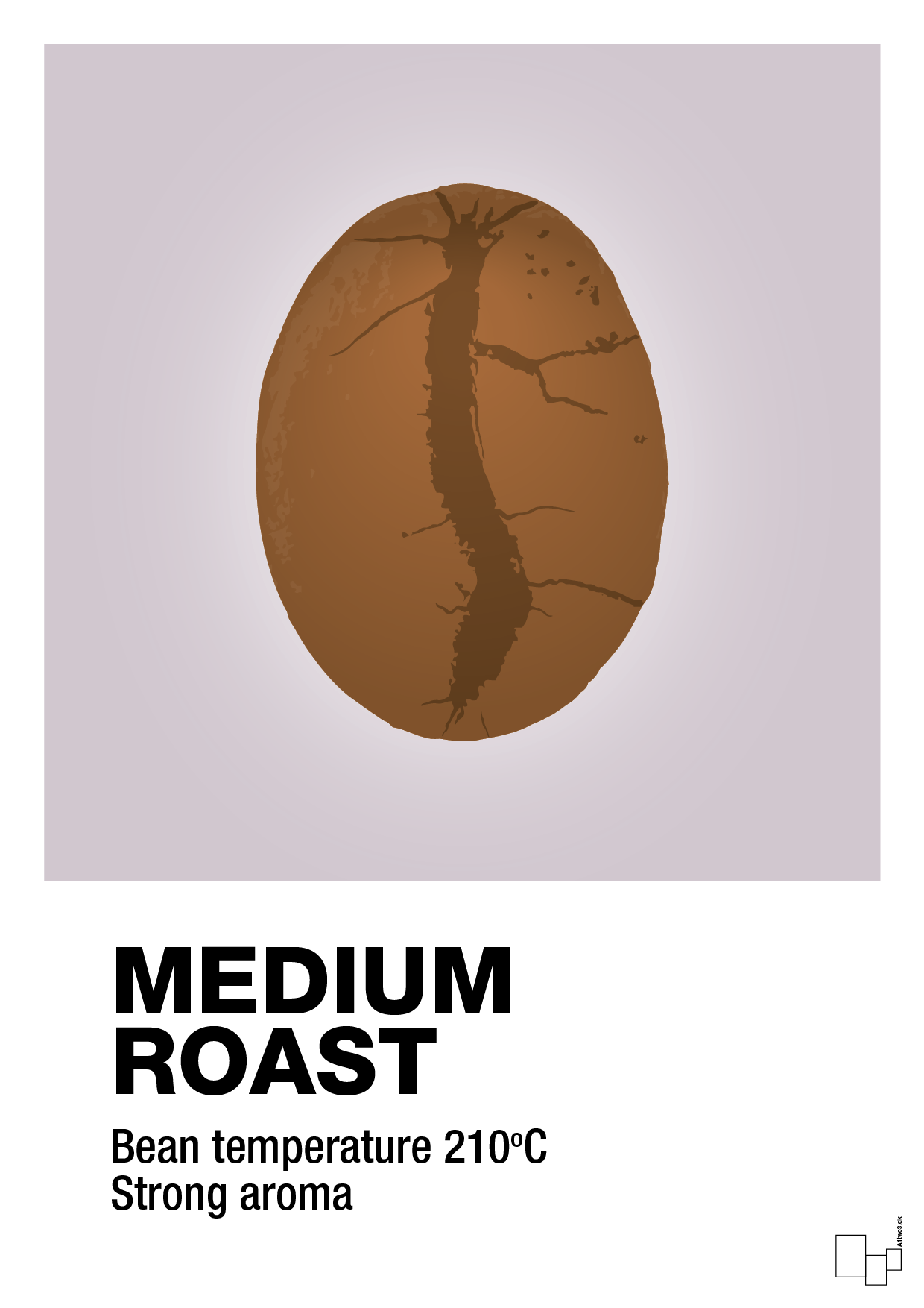 plakat: medium roast - dusty lilac-Kaffe-A1two3