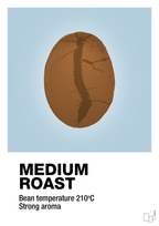 plakat: medium roast - heavenly blue-Kaffe-A1two3