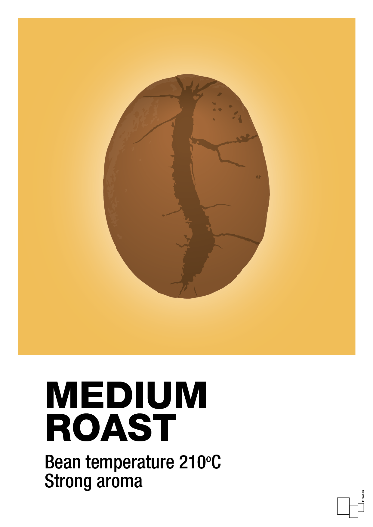 plakat: medium roast - honeycomb-Kaffe-A1two3