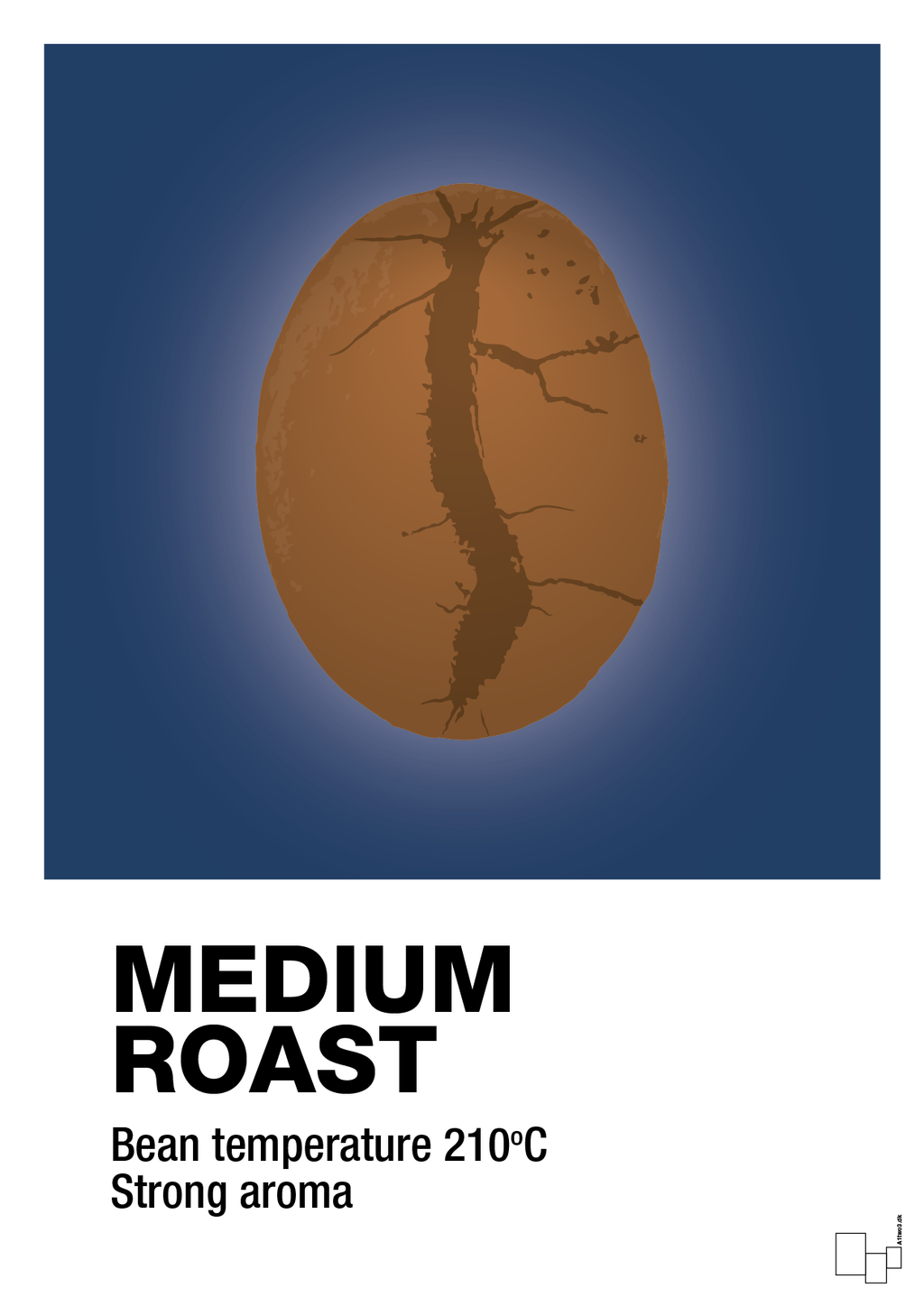 plakat: medium roast - lapis blue-Kaffe-A1two3
