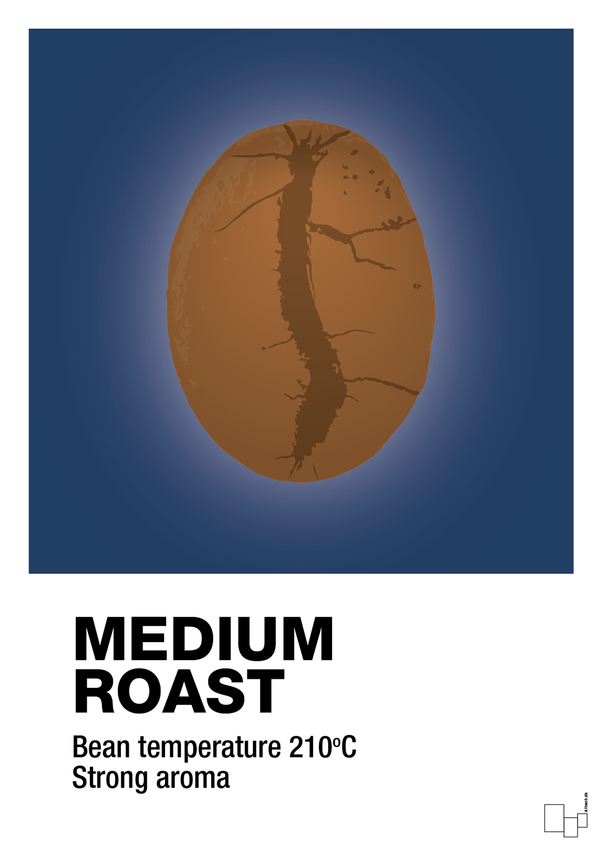 plakat: medium roast - lapis blue-Kaffe-A1two3