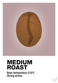 plakat: medium roast - light rose-Kaffe-A1two3