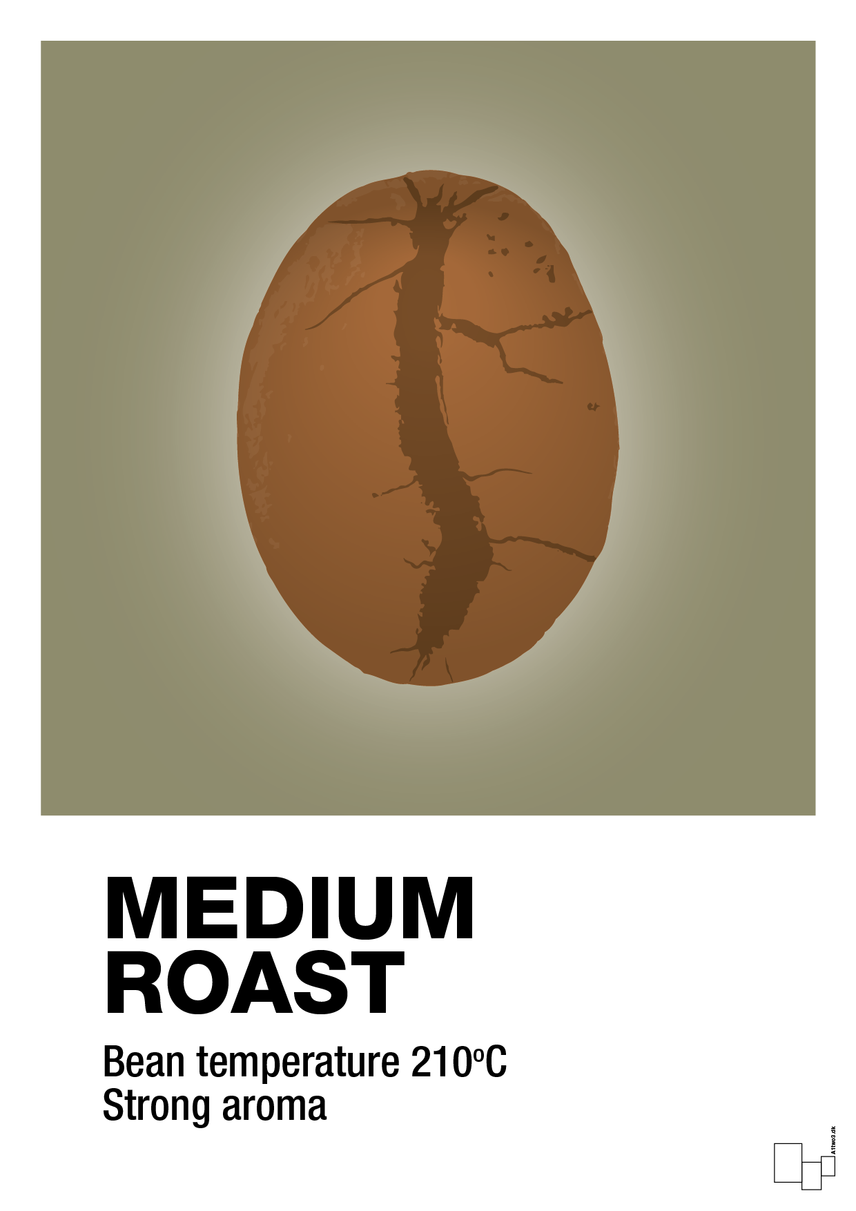 plakat: medium roast - misty forrest-Kaffe-A1two3