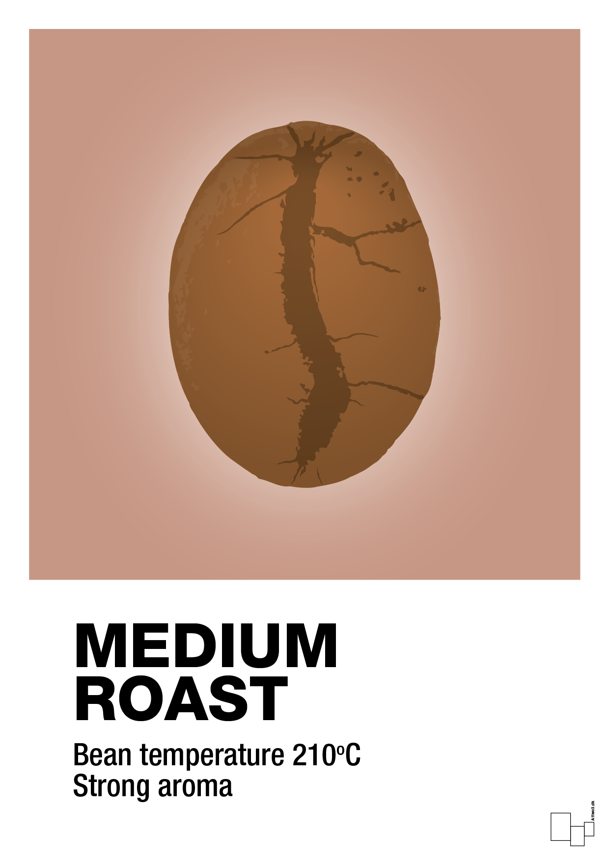 plakat: medium roast - powder-Kaffe-A1two3
