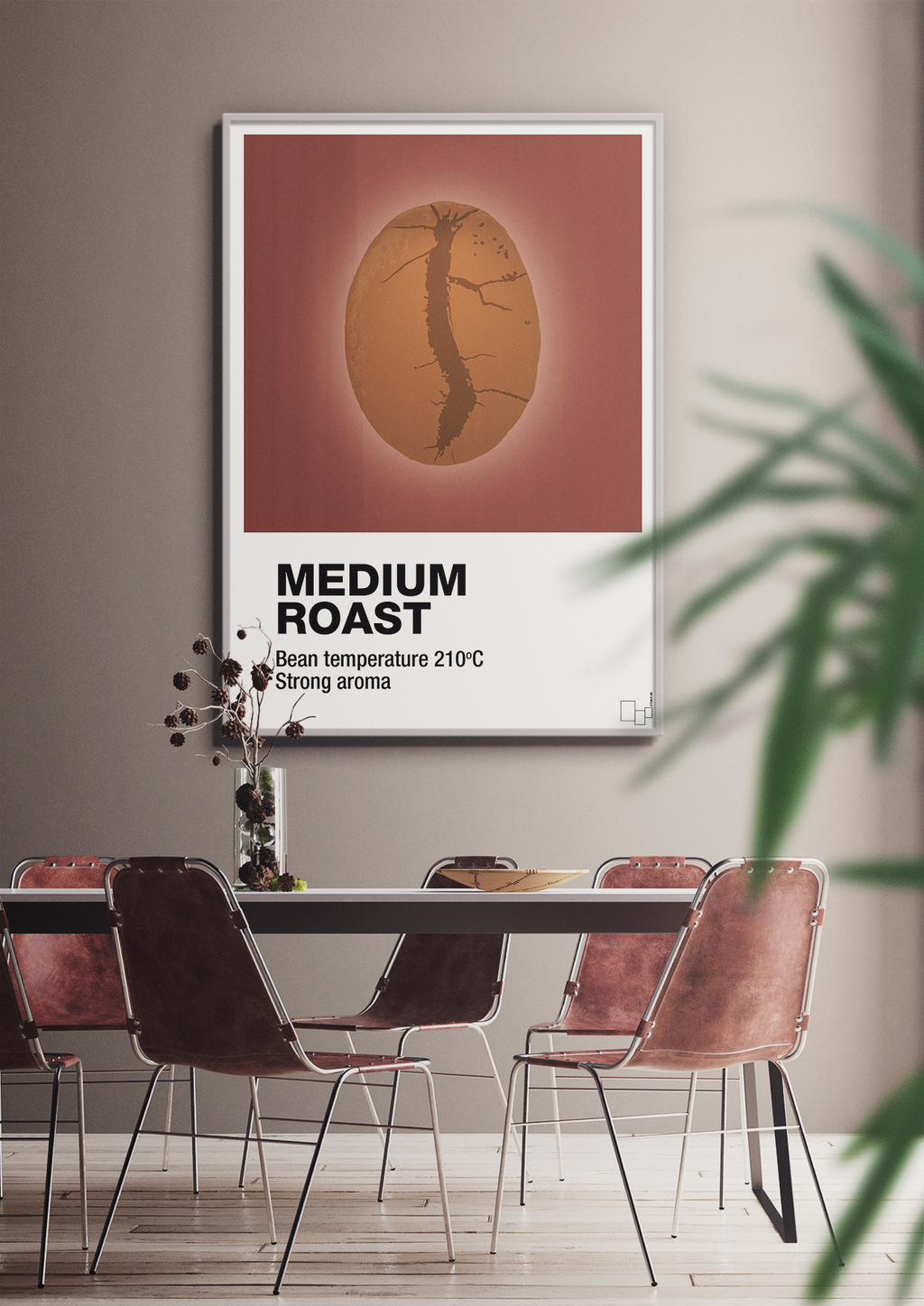 plakat: medium roast - creamy mushroom-Kaffe-A1two3