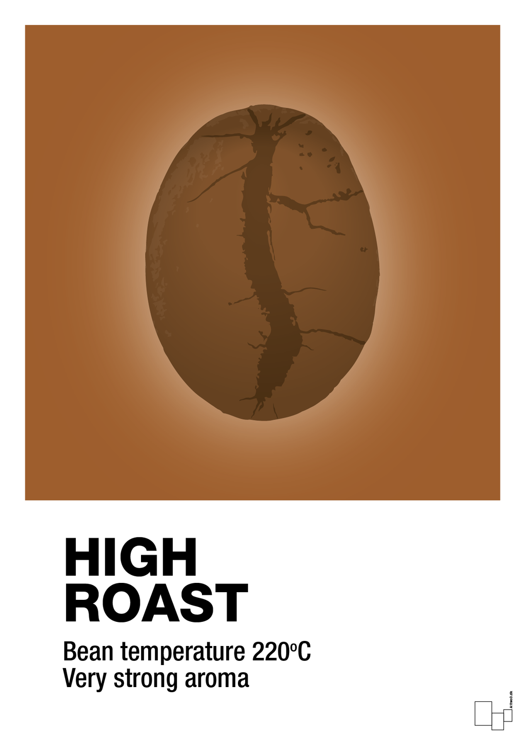 plakat: high roast - cognac-Kaffe-A1two3