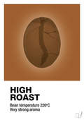 plakat: high roast - cognac-Kaffe-A1two3