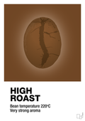 plakat: high roast - dark brown-Kaffe-A1two3