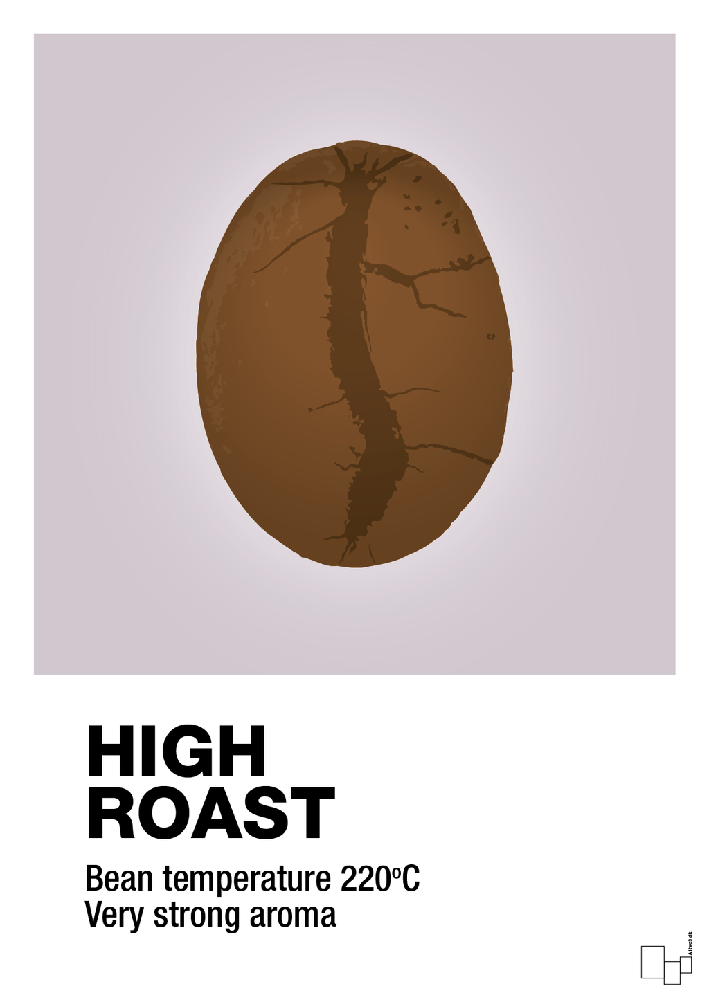plakat: high roast - dusty lilac-Kaffe-A1two3