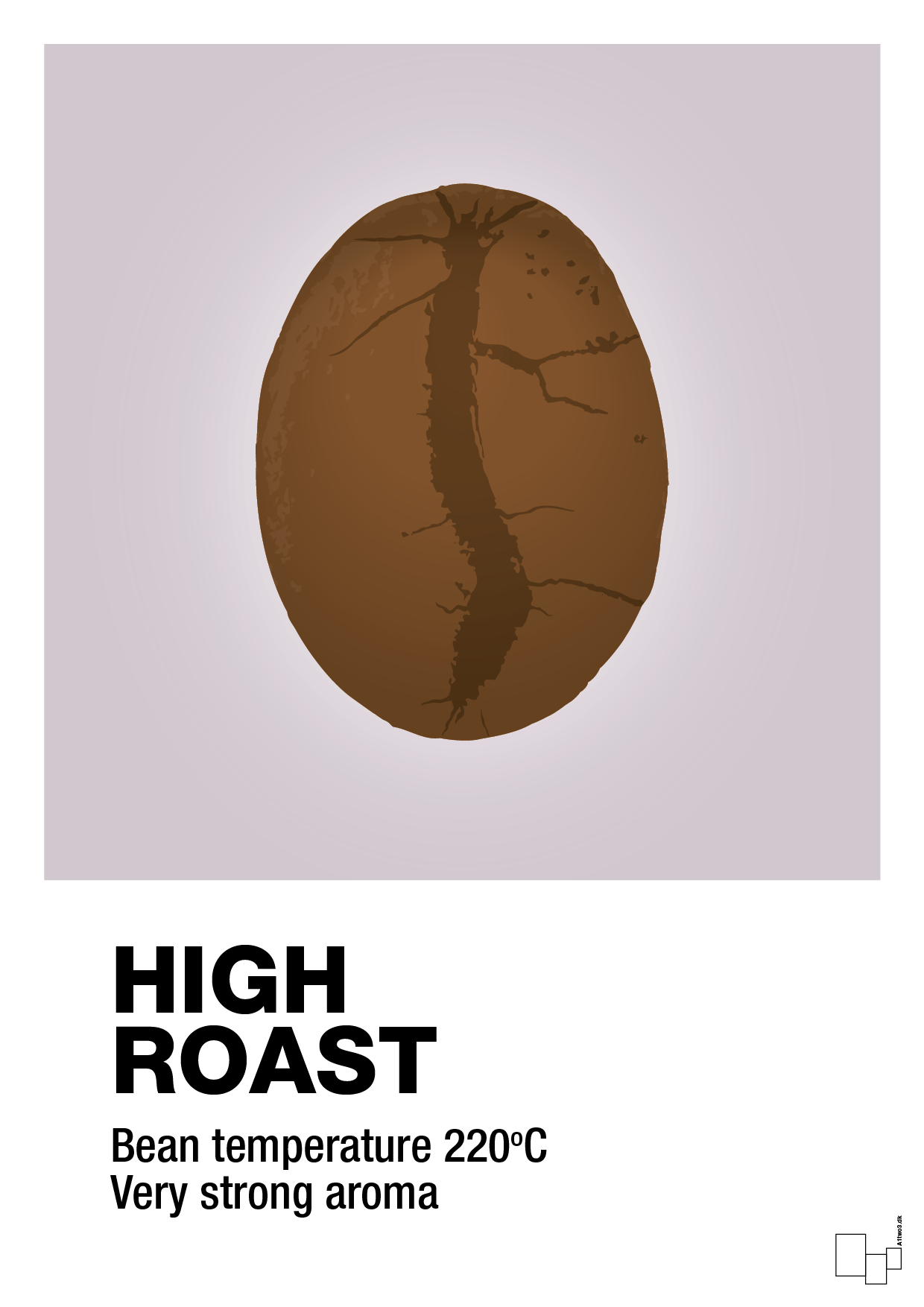 plakat: high roast - dusty lilac-Kaffe-A1two3