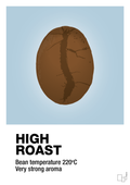 plakat: high roast - heavenly blue-Kaffe-A1two3