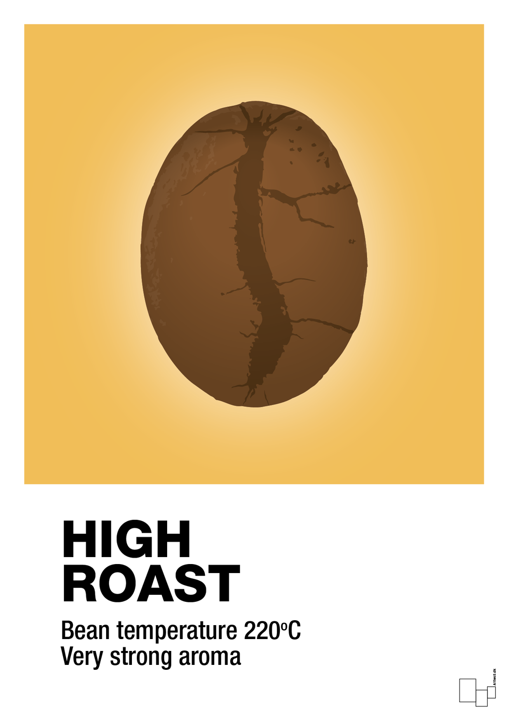plakat: high roast - honeycomb-Kaffe-A1two3