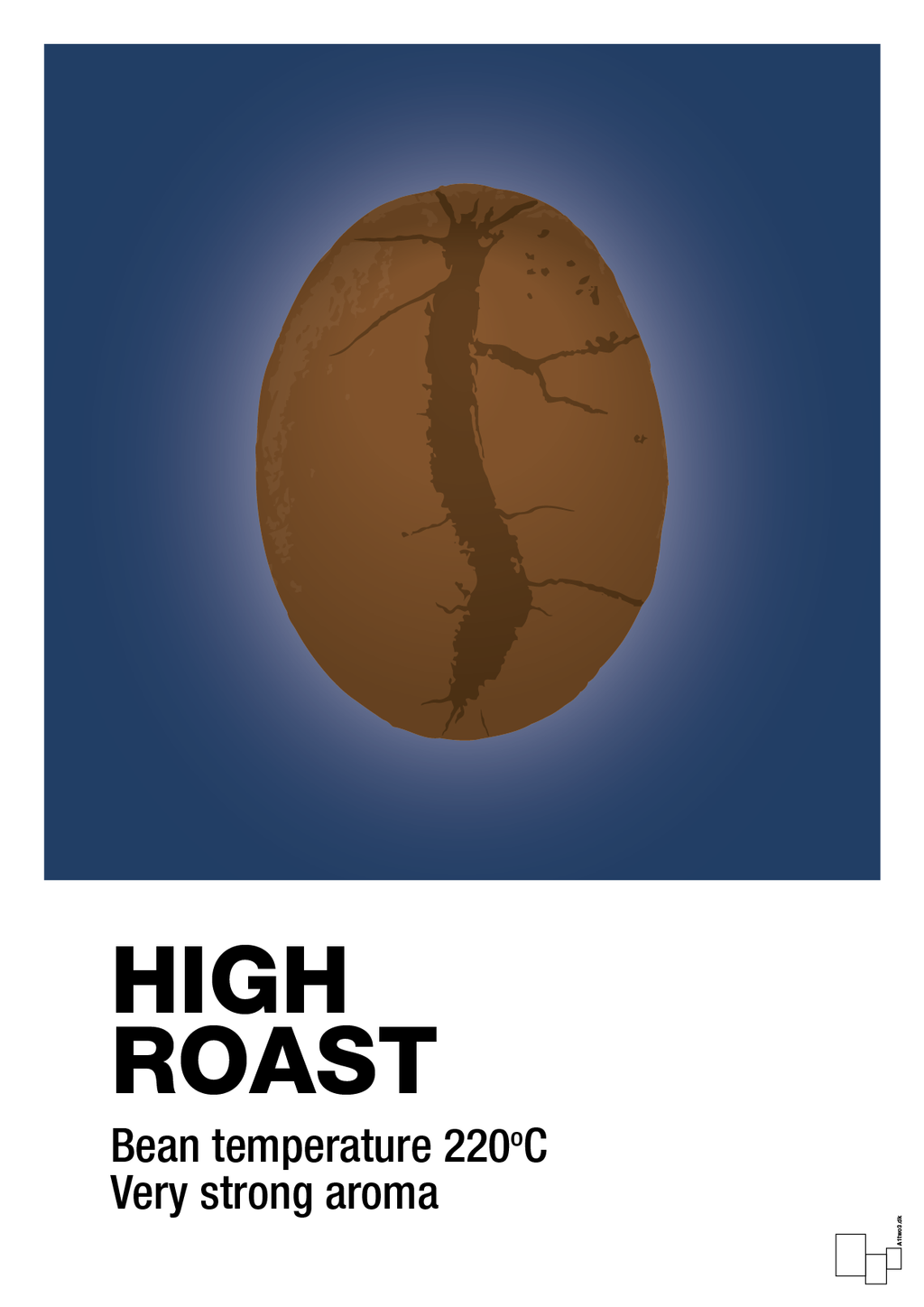 plakat: high roast - lapis blue-Kaffe-A1two3