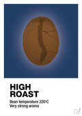 plakat: high roast - lapis blue-Kaffe-A1two3