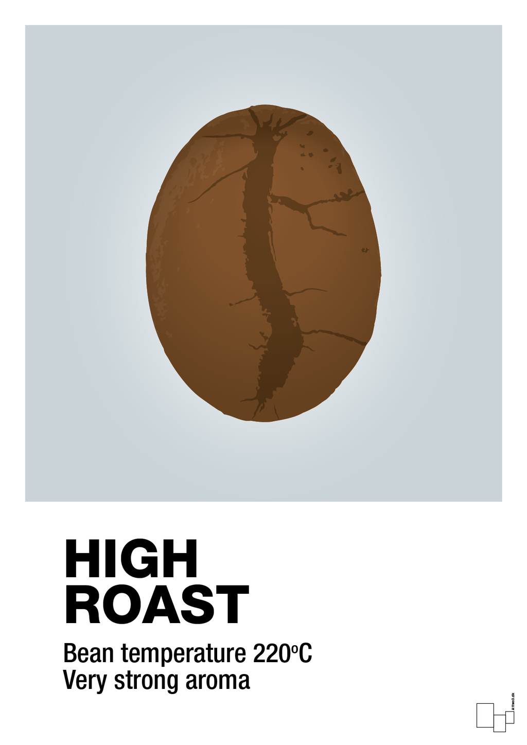 plakat: high roast - light drizzle-Kaffe-A1two3